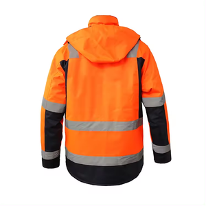 Veste de travail décontractée pour homme à capuche Haute visibilité Réfléchissante Construction Écologique Respirante Séchage rapide Fermeture éclair OEM - Product Image 4