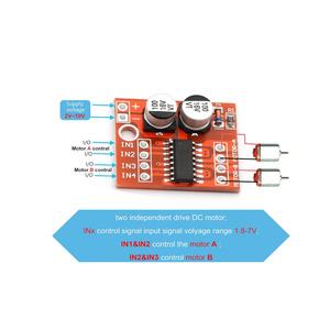 Módulo Controlador de Motor Taidacent <span class=keywords><strong>L298n</strong></span>, Controlador de Motor L293, Puente H Dual, Placa Controladora de Motor de CC, Chip MX1508 para Coche Inteligente y Robot - Product Image 4