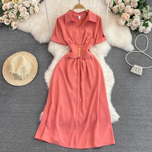 Moda <span class=keywords><strong>bianco</strong></span> e <span class=keywords><strong>nero</strong></span> manica corta stampata abiti Casual donna - Product Image 3