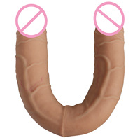 Jouet sexuel pour adultes, Dildo double tête réaliste pour lesbiennes et hommes gays, Masturbateur anal-vaginal féminin pour auto-massage, Dildo pour lesbiennes et gays