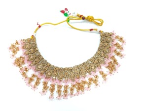 Ensemble de collier de créateur ethnique indien du sud vintage de qualité haut de gamme et boucles d'oreilles pour les mariages bijoux de mode - Product Image 3