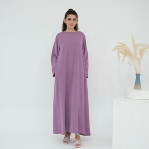Abaya Loriya, vêtements islamiques pour <span class=keywords><strong>l</strong></span>'Aïd, robe longue modeste en Nida à manches longues, robes pour femmes, abaya fermée, robe musulmane pour femmes avec ceinture - Product Image 2