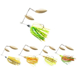 Esca Artificiale da Pesca Spinnerbait Multifunzione 13,5g Affondante con Paillettes Buzzbait con Gonnellino in Silicone - Product Image 1