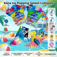 Nouveaux sucettes bonbons pétillants avec liquides, bonbons en gros saveurs fruitées mélangées, confiture en gel sucrée, bonbons sautillants pour friandises d'enfants