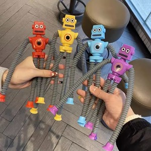 Juguete de Descompresión Creativo para Niños, Tubo Telescópico de Dibujos Animados, Rompecabezas Extensible, Robot Luminoso que Cambia de Forma - Product Image 4