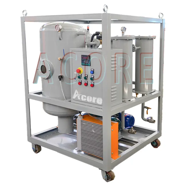 Machine mobile portative de déshydrateur d'huile de lubrification d'équipement de centrifugeuse d'huile lubrifiante