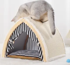 고양이 긁는 침대 스크래치 패드 둥지 골판지 고양이 긁는 집 훈련 장난감