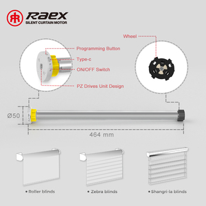 <span class=keywords><strong>Cadena</strong></span> de persianas Tuya Wifi Smart Home, canales laterales de rodillo motorizado, Panel Solar alimentado por batería, Motor de persiana veneciana Dc E24 - Product Image 3