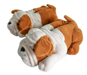 Pantuflas de Felpa con Forma de Perro, Suaves y Cálidas para Invierno, Antideslizantes y Cómodas para el Hogar - Product Image 1