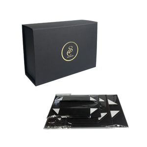 Customized Luxury Magnet LOW MOQ Logo Luxury Folding Magnetic Gift box with magnetic closure lid