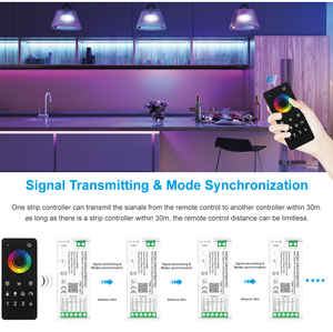C206W 4 Zone MESH Remote GroupSync Tuya Smart WIFI <strong>5</strong> In 1 <strong>Controller</strong> Color Change Music Decoration RGBWC Led Light - Product Image 6