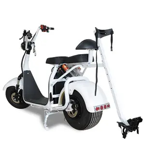 Kick-patinete eléctrico de 1500w, scooter con pedales de neumático para golf, bolsa frontal, cubierta de scooter eléctrico de ojo de 150kg, citycoco