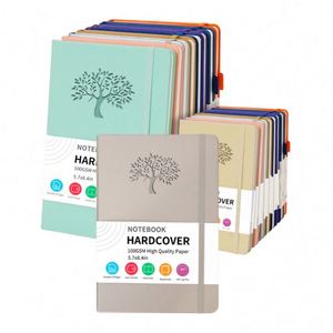 Custom Modern Promotion A5 Notebook Vibrant Elastic Closure Portable Leather Cover PU Leather Notebooks <b>Bookmark</b> Loop with Logo - Product Image 6