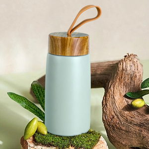 <span class=keywords><strong>Thermos</strong></span> isotherme portable en acier inoxydable avec couvercle imitation <span class=keywords><strong>bois</strong></span>, maintien au chaud 24h, sans BPA, boîte cadeau, tasse de bureau 230ml - Product Image 3