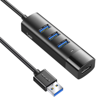 Ventes chaudes USB3.0 alliage d'aluminium USB voiture Hub Expansion Dock ruban produit Design industriel Usb Pro Hub pour ordinateur portable PC SD TF Type