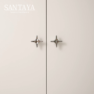 Tiradores <span class=keywords><strong>de</strong></span> latón cromado sólido Santaya para gabinetes <span class=keywords><strong>de</strong></span> cocina, pomos para cajones <span class=keywords><strong>de</strong></span> dormitorio y tiradores <span class=keywords><strong>de</strong></span> muebles - Product Image 2
