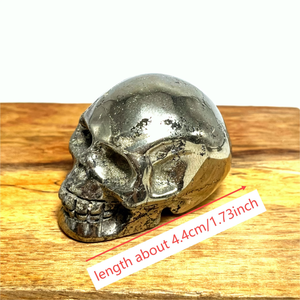 Wholesale Creative Crystal Pyrite <b>Skulls</b> Office Desktop Ornament Engraved with Carved Technique for <b>Decorative</b> Purpose - Product Image 4