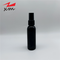 Flacon pulvérisateur à fine brume en PET noir, rechargeable, vide, en plastique, pour parfum, voyage, emballage cosmétique, vente en gros