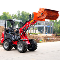 Mini Wheel Loader Grosir W1160 Mesin Diesel Kubota Kapasitas Angkat 850kg Bucket 0,28 Cbm Loader Kecil Harga Pabrik