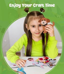 Libro di Puzzle in Feltro da Cucire per Bambini dai 6 Anni in Su, Set per Principianti per Creare Animali da Fattoria Imbottiti Fai-da-Te, Modello Personalizzato - Product Image 3