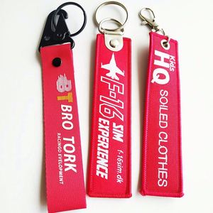 Porte-clés personnalisés en tissu tissé et brodé, vente en gros à prix abordable - Product Image 6