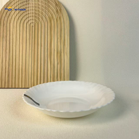 Vaisselle en porcelaine de haute qualité en gros - Vaisselle écologique, compatible lave-vaisselle, motif floral plat, résistant à la chaleur, pour restaurant quotidien