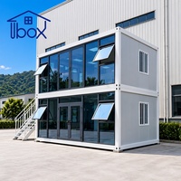 Bâtiment de bureau modulaire facile à installer, maisons conteneurs préfabriquées détachables, bureau de vente mobile