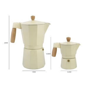แทมเปอร์<span class=keywords><strong>กาแฟ</strong></span>แบบพกพา อลูมิเนียมอัลลอยด์ พลาสติก PP 150 มล./600 มล. หม้อโมก้า ด้ามไม้บีช พร้อมชุดโมก้าทันสมัยสำหรับผู้ใหญ่ - Product Image 6