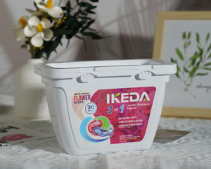 IKEDA Cápsulas de Lavandería Hipoalergénicas 3 en 1 de Alta Eficiencia, Detergente Orgánico para Piel Sensible, Proveedor de Limpieza de Ropa - Product Image 3