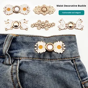 Botón para Cheongsam, Herramienta para Ajustar la Cintura <span class=keywords><strong>de</strong></span> los Jeans, Hebilla <span class=keywords><strong>de</strong></span> Ajuste para Pantalones, Hebilla <span class=keywords><strong>de</strong></span> Placa Metálica, Botón - Product Image 1