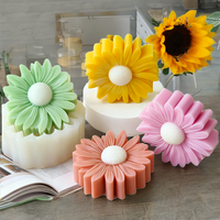 Stampi in Silicone per Candele con Design 3D a Margherita, Ecologici, Non Tossici, Riutilizzabili, per Resina, Cera, Sapone, Argilla, Cioccolato, Lavabili in Lavastoviglie