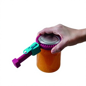 Ouvre-bocal en silicone avec fermeture éclair, multifonctionnel, antidérapant, ouvre-bouteille et ouvre-couvercle, gadget de cuisine - Product Image 1