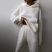 Survêtement en polyester en gros, sweat-shirts personnalisés, unisexe, en vrac, sweats à capuche pour femmes, pantalons de survêtement et ensemble sweat-shirt