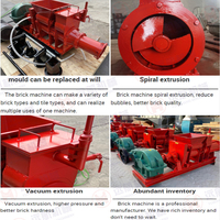 Machine automatique de fabrication de briques en argile rouge creuses, extrudeuse de briques murales en terre cuite