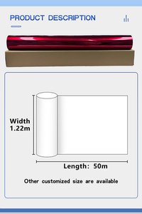 Vinilo de Corte Rojo Cepillado PET Metálico Brillante, Resistente al Agua, Autoadhesivo, PVC, Película Opaca para Rotulación, Exhibición en Ventanas - Product Image 6