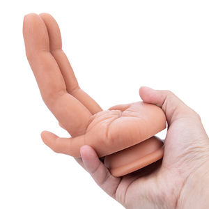 Silikon parmak yapay penis vantuz seks oyuncakları kadın erkekler için eşcinsel Dildos yapay parmak şekli yapay penis kadın adam için - Product Image 1