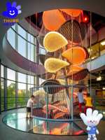 Filet d'escalade intérieur Arc-en-ciel pour enfants, structure de jeu colorée pour parcs d'aventure TN023, idéal pour les maternelles et usage commercial