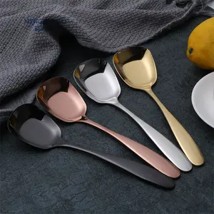 New products 2021 innovative product for kitchen 304 stainless steel spoons for ice cream children Eating spoon metal