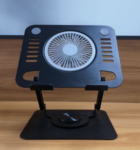 Nouveau support de refroidissement pour ordinateur portable ergonomique rotatif à 360 degrés, pliable, avec hauteur réglable et ventilateur puissant pour ordinateur portable et tablette - Product Image 6