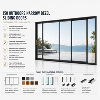 Portes pliantes en aluminium sur mesure, double vitrage, pour villa, patio, hôtel et projets d'aménagement intérieur/extérieur