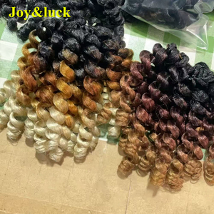 Vente en gros de cheveux crochet bouclés de 8 pouces pour femmes noires cheveux crochet bouclés de couleur ombrée cheveux crochet rebond jamaïcain - Product Image 3