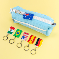 Llavero de PVC 2D con Bandera de País, Forma Personalizada, Bajo MOQ, Directo de Fábrica, para Regalo de Eventos Deportivos de Selecciones Nacionales