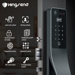 กุญแจล็อคประตูอัจฉริยะแบบดิจิตอล Kingsend อัตโนมัติ ทำจากอะลูมิเนียม  พร้อมระบบสแกนลายนิ้วมือ  รหัสผ่านเปลี่ยนได้  เชื่อมต่อแอป Tuya  บันทึกข้อมูลบนคลาวด์  สำหรับประตูไม้/เหล็ก - Product Image 3