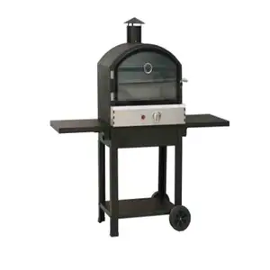 Outdoor Pizza Oven Grote Ronde Tafel Top Kookplaat Houtskool Woodfire Hout Gestookte Pizza Oven Oem Pizza Oven