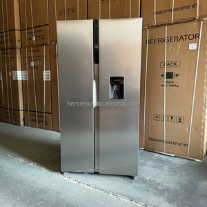 690L <b>Silver</b> Double Doors 220v50hz Stainless Steel Compressor Big Capacity Down <b>Freezer</b> Air Cooling Without Frost 91cm Mide - Product Image 2