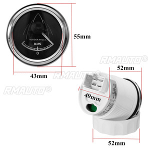 Indicador de Ángulo de Timón Marino de 52 mm, Sensor de Ángulo de Timón de 0-190 ohmios, 12V/24V - Product Image 6