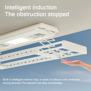 2025 mới thông minh trần nhà treo tường giặt Máy Sấy Giá quần áo gấp móc quần áo Điện Sấy Giá - Product Image 6