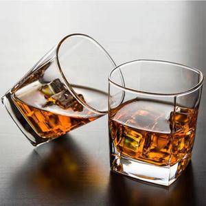 6 oz cơ sở nặng đá barware <span class=keywords><strong>cup</strong></span> vuông Old Fashioned nhựa <span class=keywords><strong>Whisky</strong></span> kính cho bourbon và Cocktail đồ uống - Product Image 1
