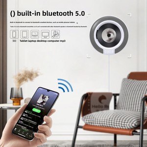 Disque personnalisé rond <span class=keywords><strong>pour</strong></span> lecteur <span class=keywords><strong>radio</strong></span> FM, répéteur <span class=keywords><strong>CD</strong></span>, télécommande, double haut-parleur, puissance de sortie 10W, affichage - Product Image 2