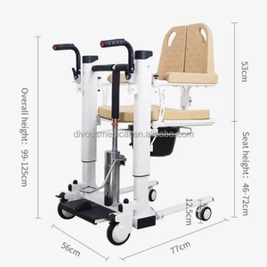 Silla de Ruedas Hidráulica para Transferencia de Pacientes con Inodoro y Silla de Baño para Personas Mayores - ¡Oferta! - Product Image 4